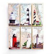 3x7 MINI Lighthouse Wood Map- Custom Location