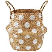 NEUTRAL COLLAPSIBLE BASKET- SMALL - WHITE