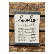 Wall Scroll Sign Laundry Schedule: Storm Blue