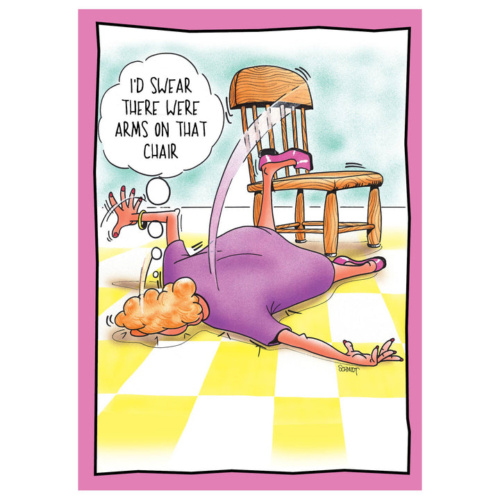 Falling Off Chair | Funny Birthday Card