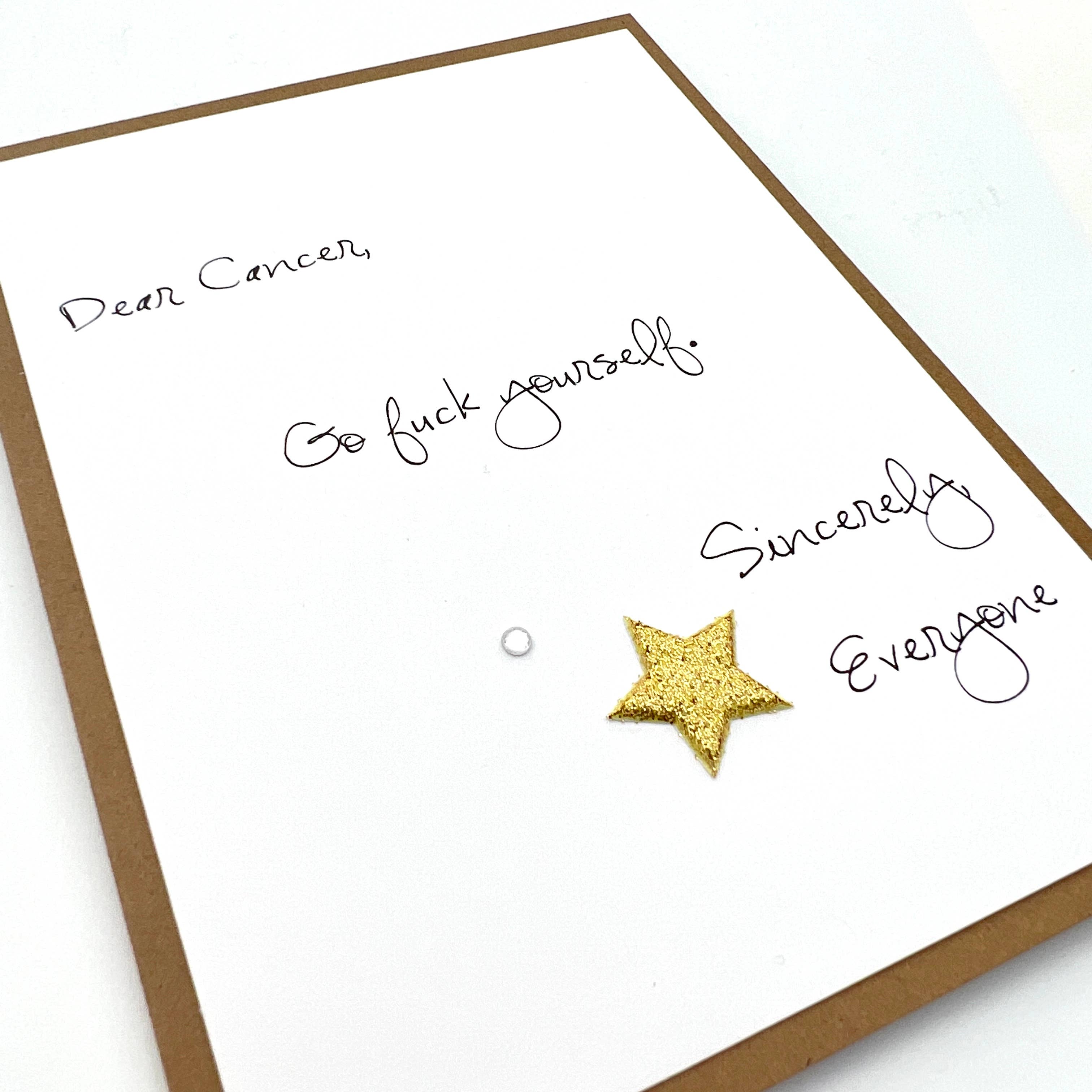 Cancer Dear Cancer Go Fuck Yourself Card