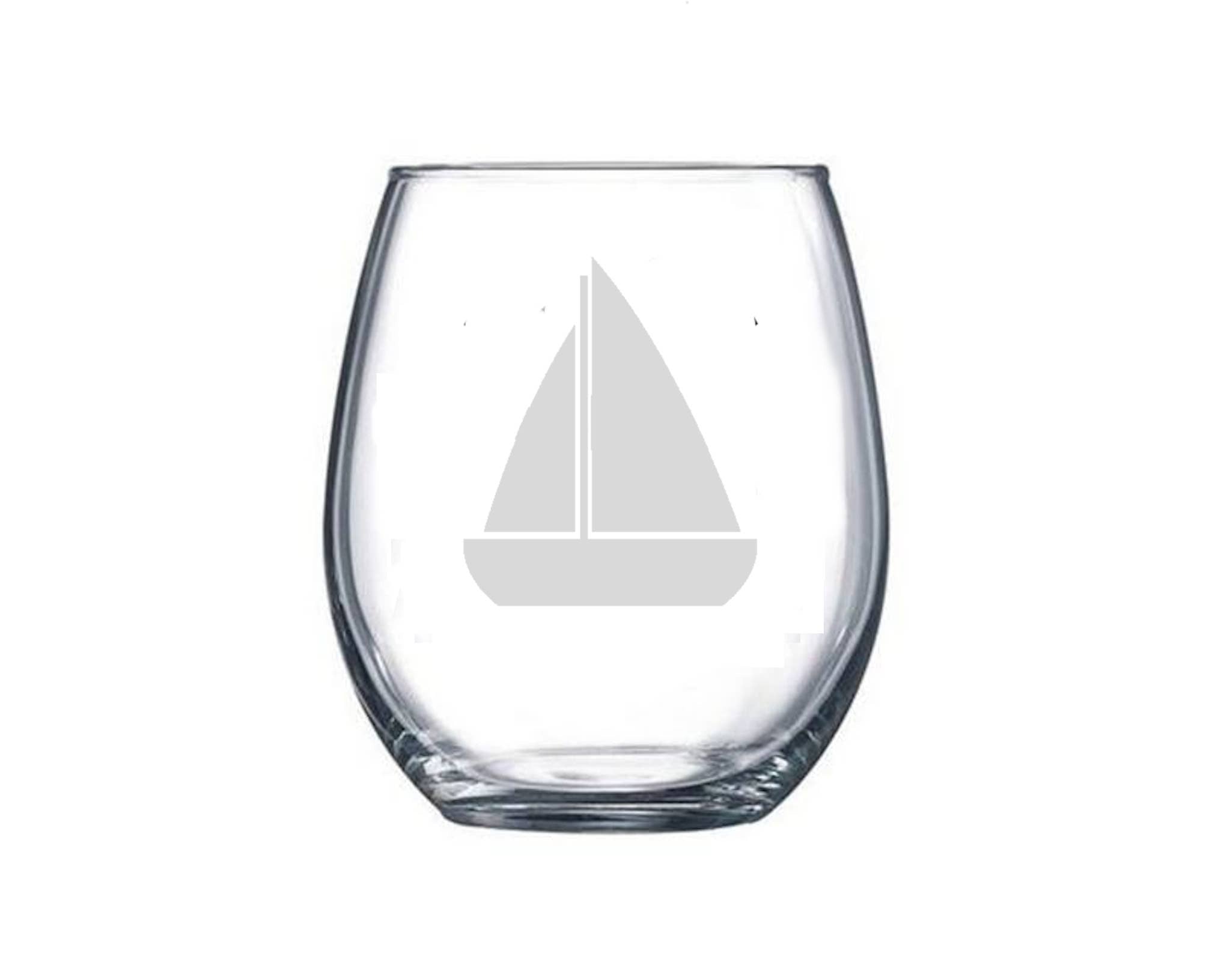 Wine Glass - Sailboat Wine Glass