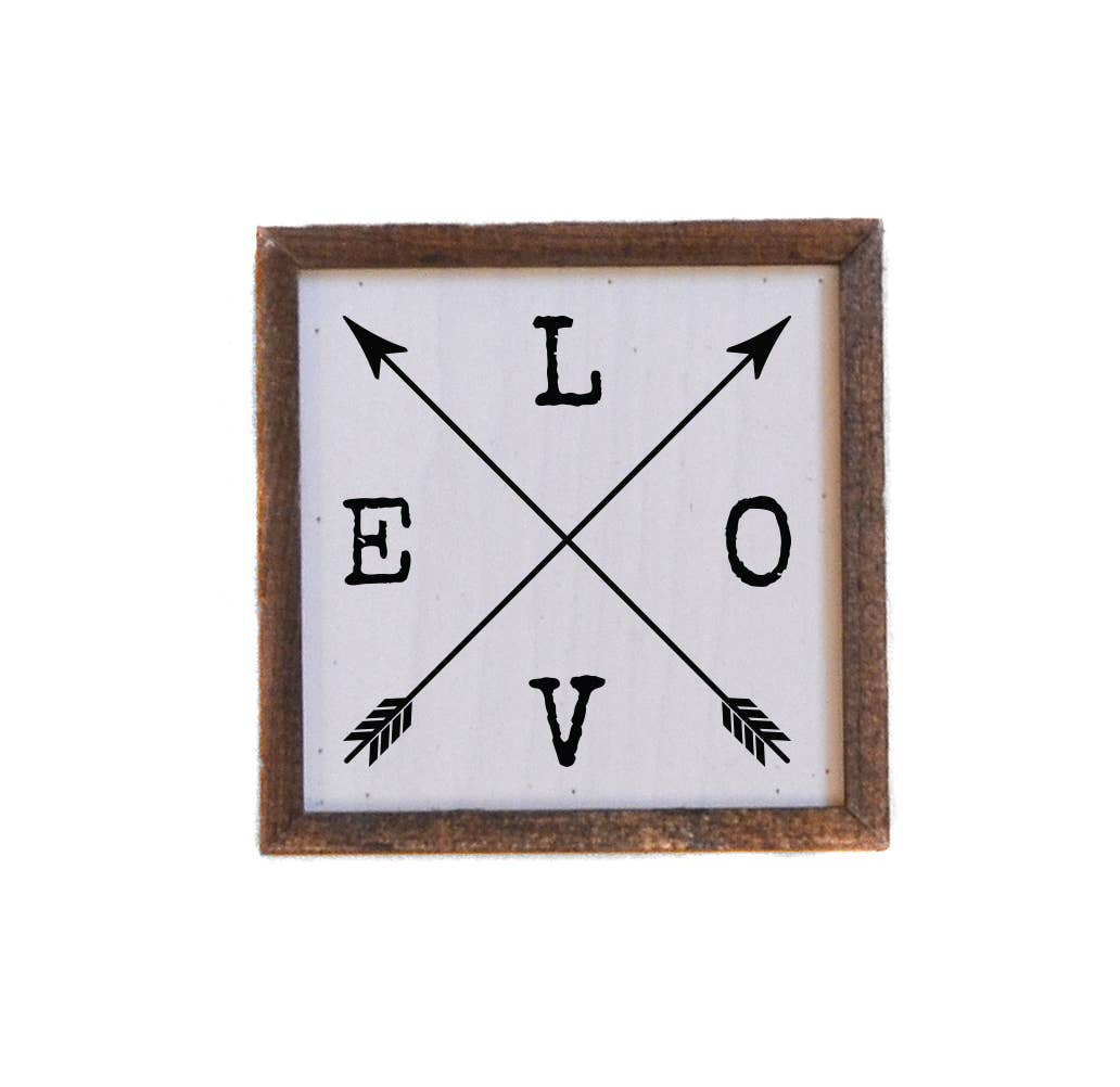 6X6 Love Sign With Arrows -  Valentine Sign