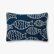 NAVY FISH PILLOW