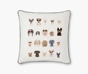 DOG DAY EMBROIDERED PILLOW