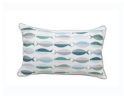 SEA GLASS FISH INDOOR / OUTDOOR PILLOW