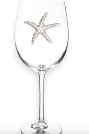 STARFISH JEWELED WINE GLASS