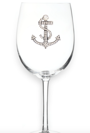 ANCHOR JEWELED WINE GLASS