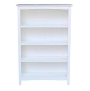 WHITE BOOKCASE 32X12X48