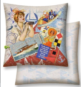 BOATING PILLOW 18X18 VINYL