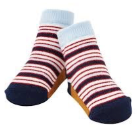 BLUE AND RED STRIPE SOCKS