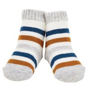 GRAY AND BLUE STRIPE SOCKS
