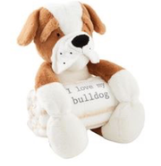 BULLDOG PLUSH WITH BLANKET