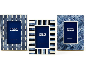 AZURE BONE MOSAIC 4 X 6 PHOTO FRAME