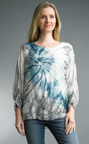 GRAY DYE PONCHO