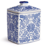 BARCLAY BUTERA DYNASTY RECTANGULAR LIDDED  JAR