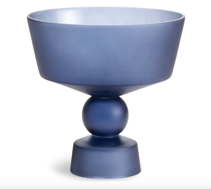 BARCLAY BUTERA  ANTERO GLASS BOWL - BLUE-LG