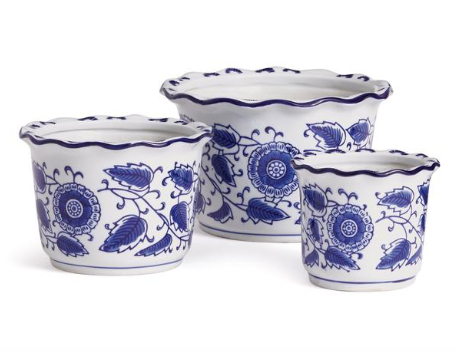 BARCLAY BUTERA DYNASTY SCOLLOPED POT-SM