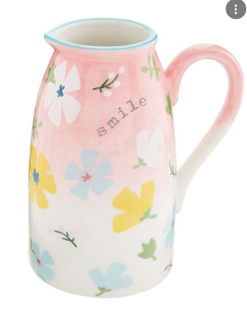 SMALL FLORAL PITCHER BUD VASE
