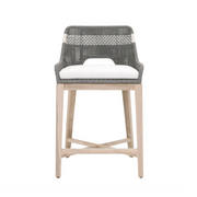 TAPESTRY OUTDOOR COUNTER STOOL- DOVE FLAT ROPE/WHT SPECKLE/GRY TK