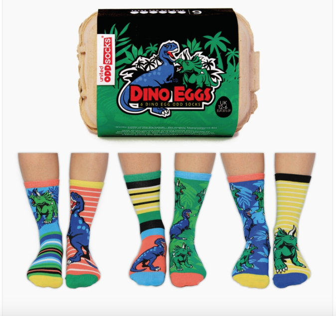 DINO EGGS GIFT BOX -6 ODD SOCKS