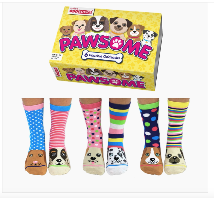 PAWSOME GIFT BOX -6 ODD SOCKS