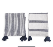 NATURAL COMFORT THROW W/ POMS