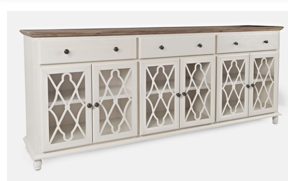 AURORA HILLS 6 DOOR ACCENT CHEST B WHITE/BISQUE