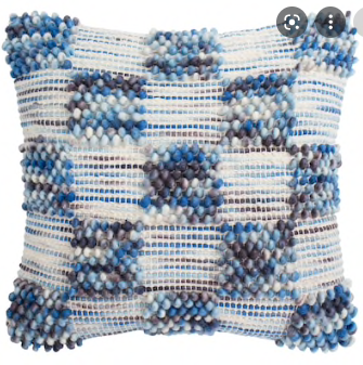 SQUARE SPACED LOOPED  PILLOW