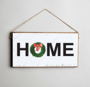 HOME WATERCOLOR WREATH SIGN