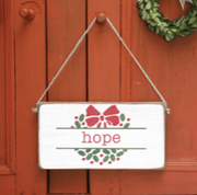 HOPE WREATH  SIGN
