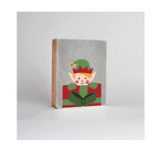 PEEKING ELF WOODEN BLOCK