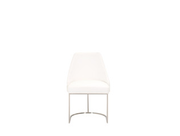 PARISSA DINING CHAIR LIVESMART PAYTON PEARL BRUSHED STAINLESS STEEL
