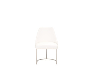 PARISSA DINING CHAIR LIVESMART PAYTON PEARL BRUSHED STAINLESS STEEL