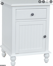 COTTAGE 1 DRAWER 1 DOOR BCH WHITE