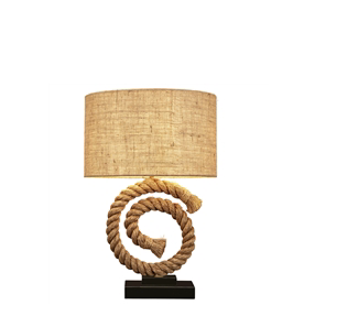 CURLED ROPE TABLE LAMP