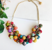KANTHA PEONY NECKLACE