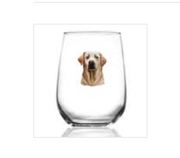 GOLDEN LAB WINE GLASS