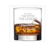 THE MAN THE MYTH WISKEY GLASS
