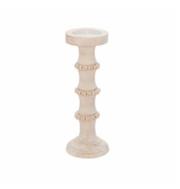 ANTIQUE STYLE  CANDLE HOLDER , WHT-13"