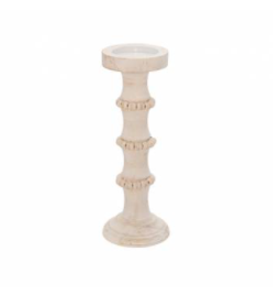 ANTIQUE STYLE  CANDLE HOLDER , WHT-13"