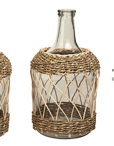 SPARROW GLASS DECORATIVE BOTTLE-15"