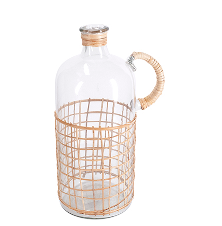 LENA GLASS DECORATIVE BOTTLE-10"