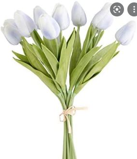 13.5” BLUE REAL TOUCH  MINI TULIP BOUQUET