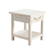 SEASIDE WHT COASTAL END TABLE