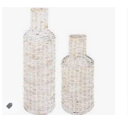 WOVEN VASE -WHT-22"